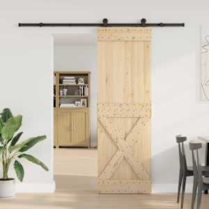 Drsna vrata NARVIK Naravna in črna 70 x 210 cm (213,5 cm)