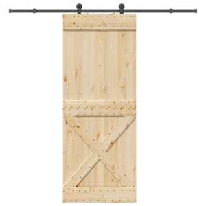 Posuvné dveře NARVIK Přirozená a černá 90 x 210 cm (213,5 cm) - obrázek 3