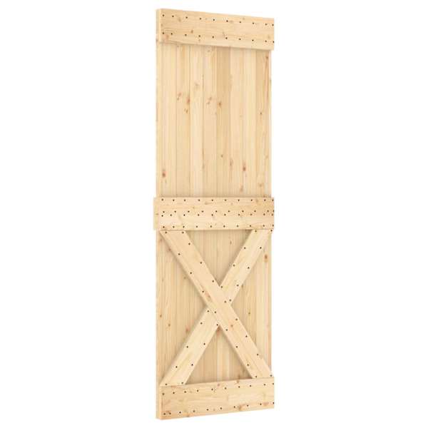 vidaXL Libisev uks NARVIK Naturaalne ja must 70 x 210 cm (152,5 cm)