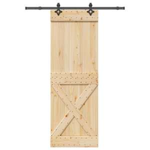 Posuvné dveře NARVIK Přirozená a černá 80 x 210 cm (152,5 cm) - obrázek 4