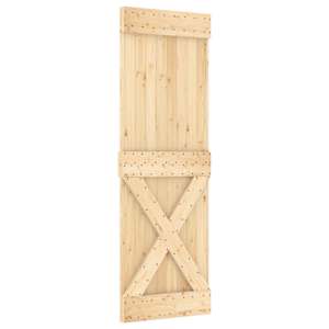 vidaXL Libisev uks NARVIK Naturaalne ja must 70 x 210 cm (213,5 cm)