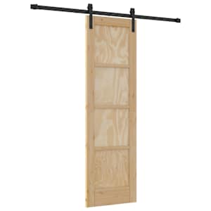 vidaXL Libisev uks 61 x 198,5 cm Toekas m&auml;nnipuit Naturaalne ja must