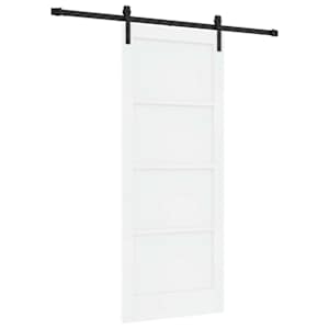 vidaXL Libisev uks 83 x 202 cm Toekas m&auml;nnipuit Valge ja must