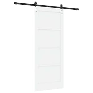 Posuvné dveře Bílá a černá 83 x 202 cm Masivní borovicové dřevo - obrázek 6