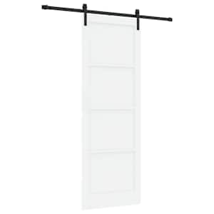 Posuvné dveře Bílá a černá 83 x 232 cm Masivní borovicové dřevo - obrázek 2