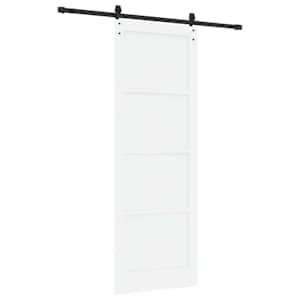 Posuvné dveře Bílá a černá 83 x 232 cm Masivní borovicové dřevo - obrázek 6