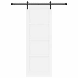 Posuvné dveře Bílá a černá 83 x 232 cm Masivní borovicové dřevo - obrázek 4