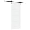 vidaXL Libisev uks 83 x 202 cm Toekas m&auml;nnipuit Valge ja must