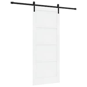 vidaXL Libisev uks 83 x 202 cm Toekas m&auml;nnipuit Valge ja must