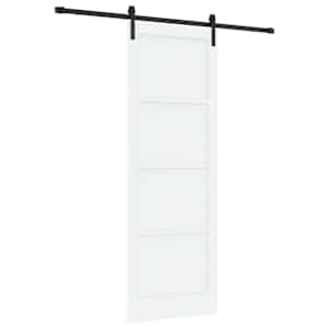 vidaXL Libisev uks 83 x 232 cm Toekas m&auml;nnipuit Valge ja must