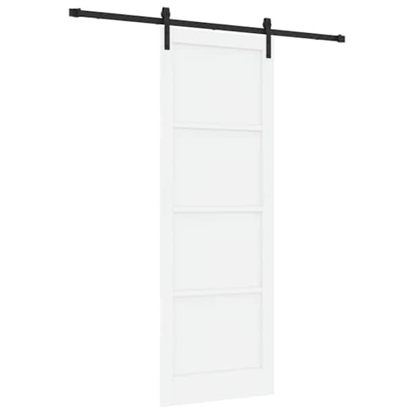 vidaXL Libisev uks 83 x 232 cm Toekas m&auml;nnipuit Valge ja must