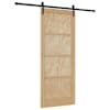 vidaXL Libisev uks 86 x 211 cm Toekas m&auml;nnipuit Naturaalne ja must