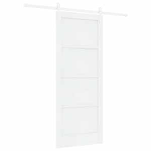 vidaXL Libisev uks 83 x 202 cm Toekas m&auml;nnipuit Valge