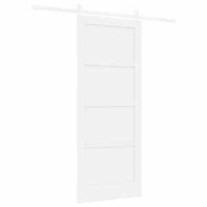 Posuvné dveře Bílá 83 x 202 cm Masivní borovicové dřevo - obrázek 6