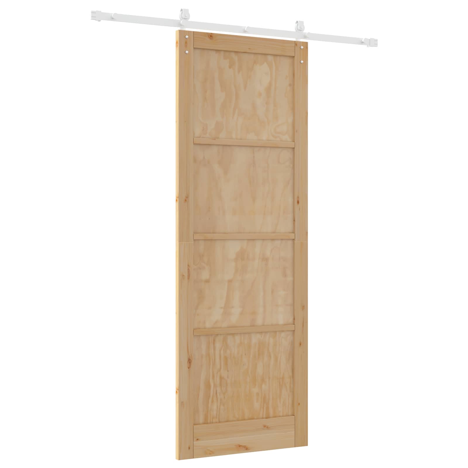 Drsna vrata Naravna in bela 83 x 232 cm Trdna borovina - slika 6