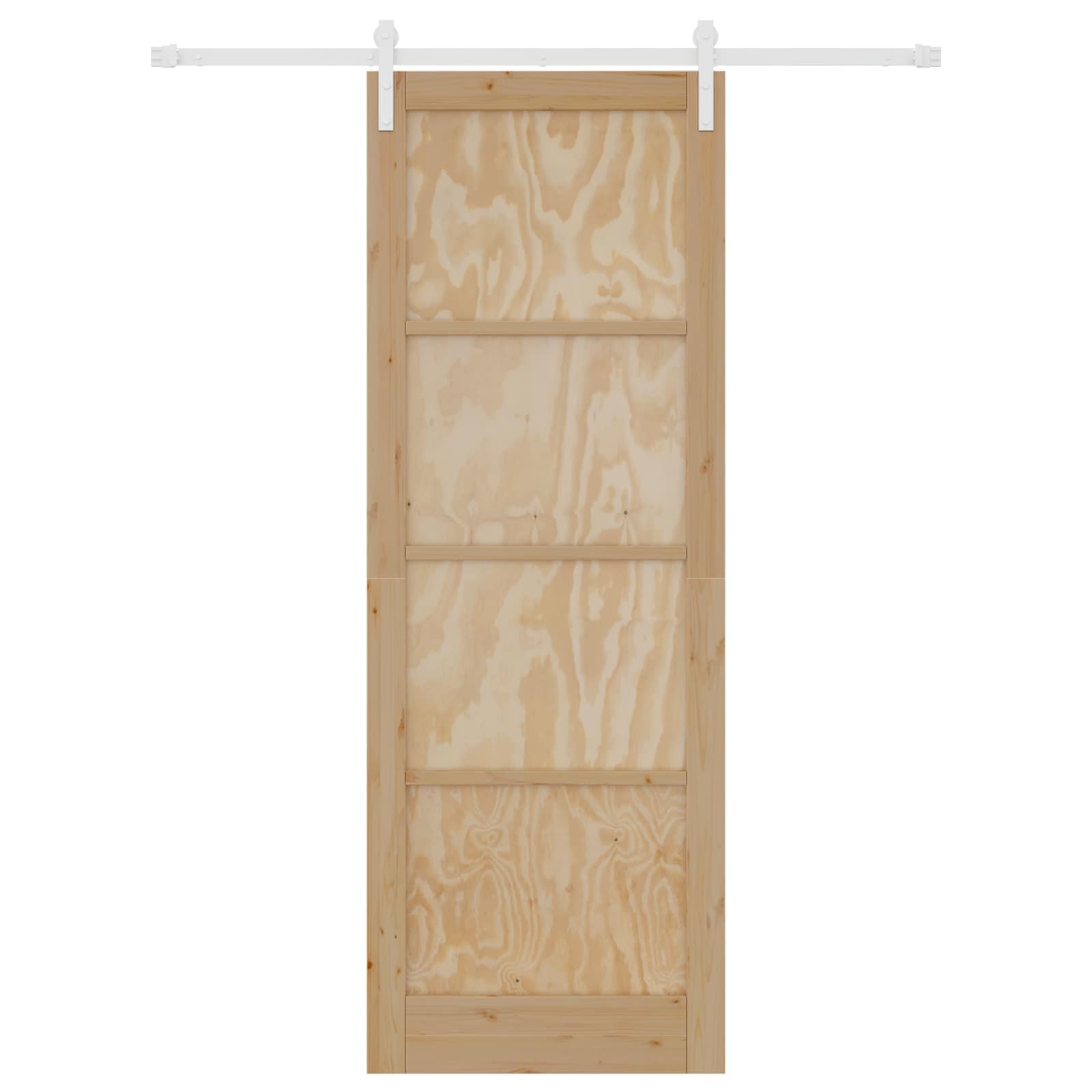 Drsna vrata Naravna in bela 83 x 232 cm Trdna borovina - slika 4