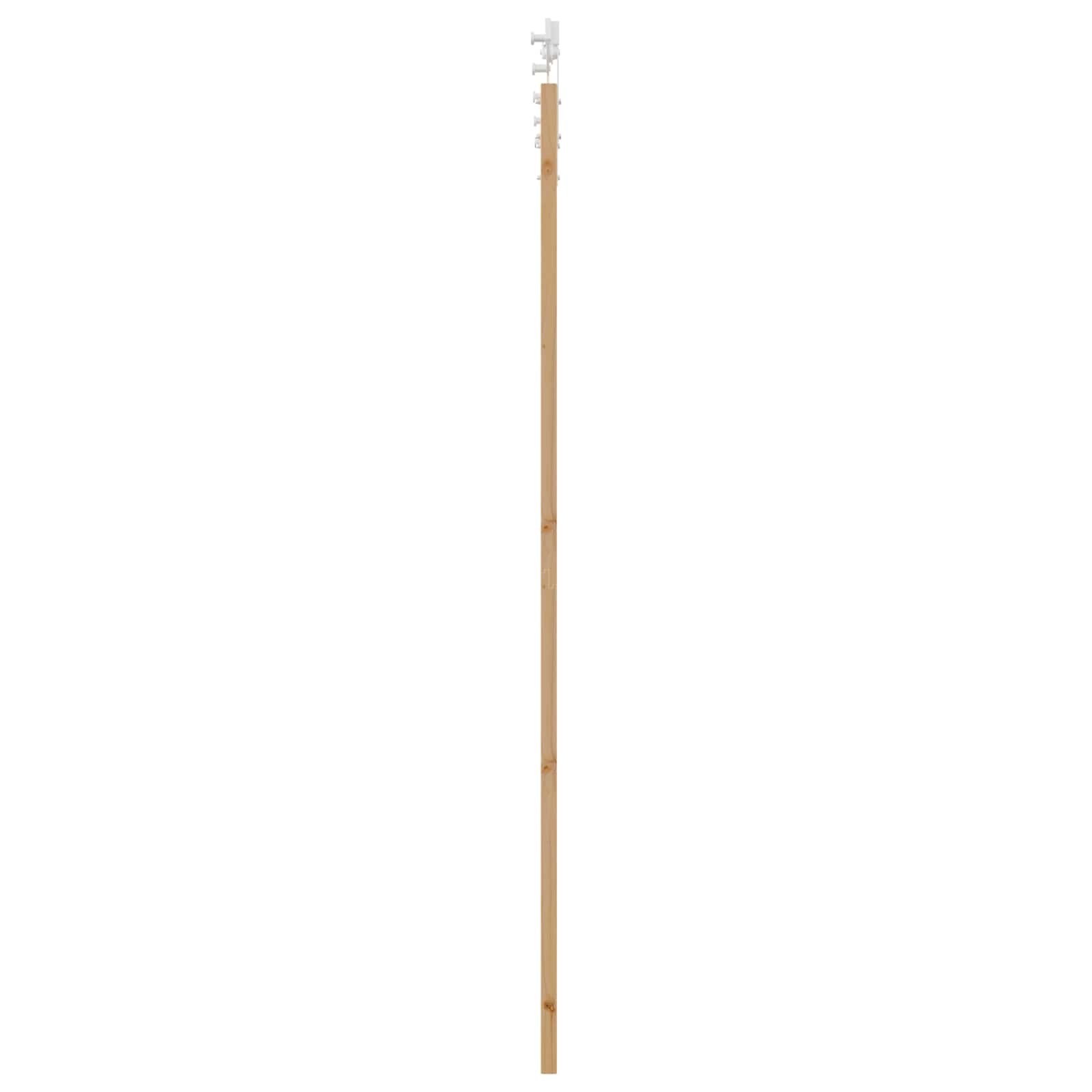 Drsna vrata Naravna in bela 83 x 232 cm Trdna borovina - slika 5
