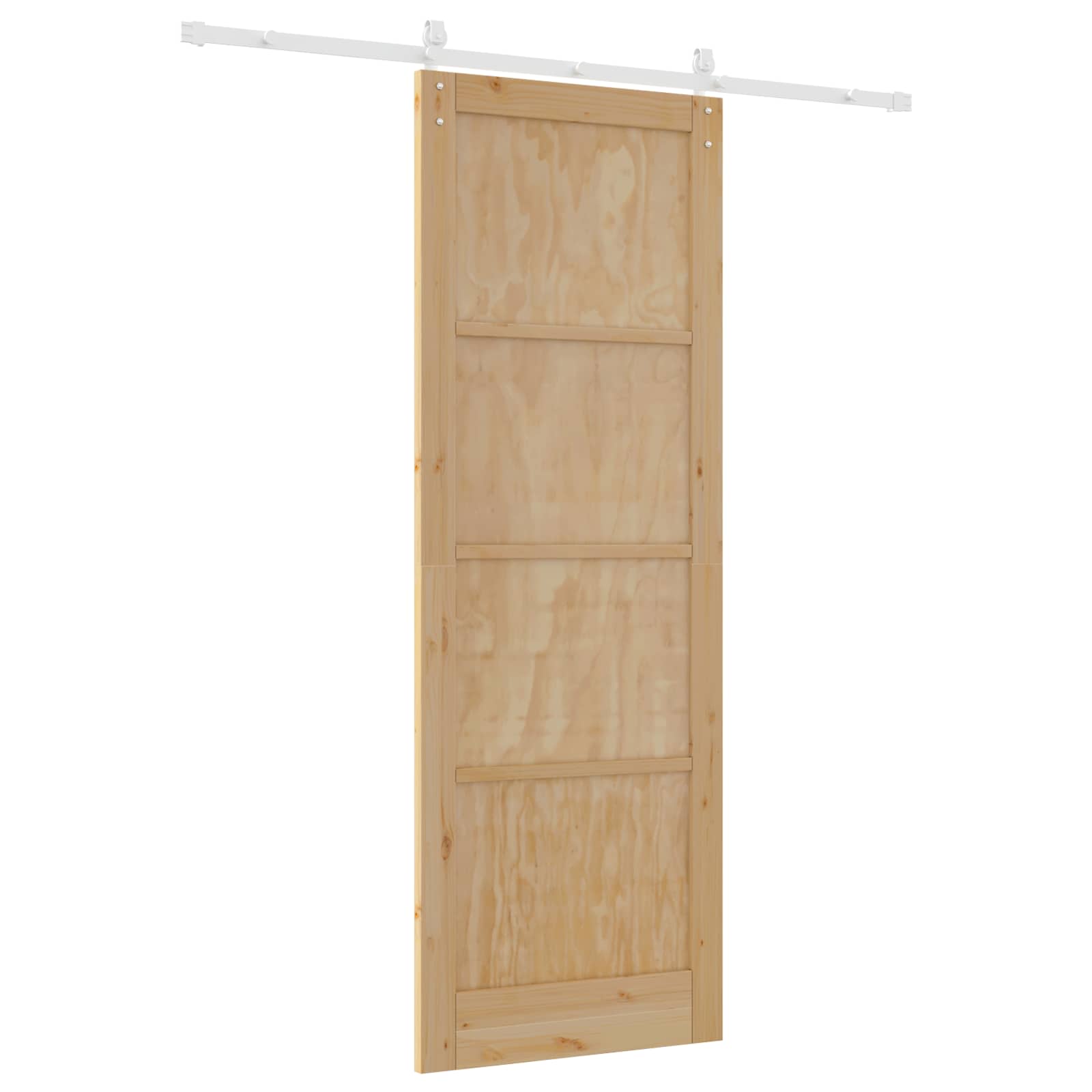 Drsna vrata Naravna in bela 83 x 232 cm Trdna borovina - slika 6