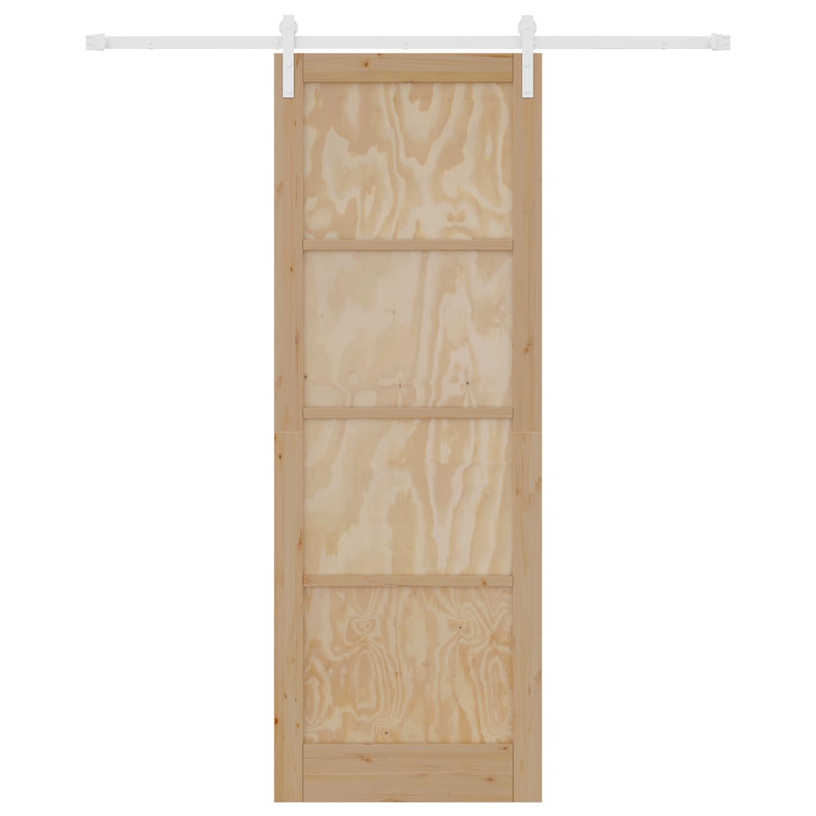 Drsna vrata Naravna in bela 83 x 232 cm Trdna borovina - slika 4