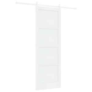 Posuvné dveře Bílá 83 x 232 cm Masivní borovicové dřevo - obrázek 2