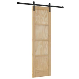 vidaXL Libisev uks Naturaalne 61 x 198,5 cm Toekas m&auml;nnipuit