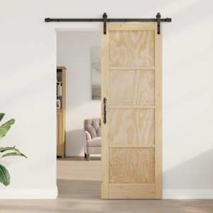 Posuvné dveře Přírodní 73,5 x 211 cm Masivní borovicové dřevo - obrázek 3