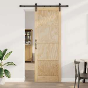 Drsna vrata Naravna 83 x 232 cm Trdna borovina
