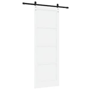 Posuvné dveře Bílá 83 x 232 cm Masivní borovicové dřevo - obrázek 6