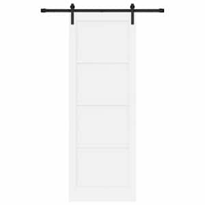 Posuvné dveře Bílá 83 x 232 cm Masivní borovicové dřevo - obrázek 4