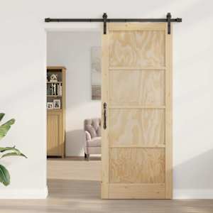 Posuvné dveře Přírodní 86 x 211 cm Masivní borovicové dřevo - obrázek 3