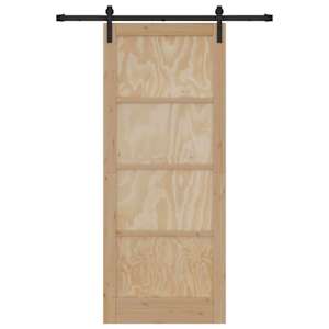 Posuvné dveře Přírodní 86 x 211 cm Masivní borovicové dřevo - obrázek 4