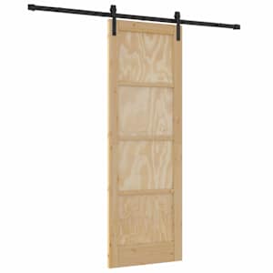 vidaXL Libisev uks Naturaalne 73,5 x 211 cm Toekas m&auml;nnipuit