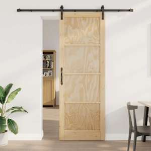Drsna vrata Naravna 83 x 232 cm Trdna borovina