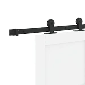 Posuvné dveře Bílá a černá 83 x 202 cm Masivní borovicové dřevo - obrázek 10