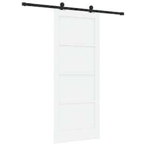 Posuvné dveře Bílá a černá 83 x 202 cm Masivní borovicové dřevo - obrázek 6