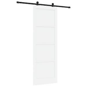 Posuvné dveře Bílá a černá 83 x 232 cm Masivní borovicové dřevo - obrázek 6