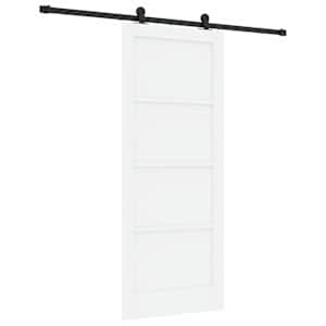 vidaXL Libisev uks Valge ja must 83 x 202 cm Toekas m&auml;nnipuit