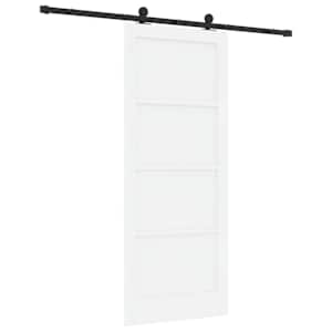 Posuvné dveře Bílá a černá 83 x 202 cm Masivní borovicové dřevo - obrázek 6