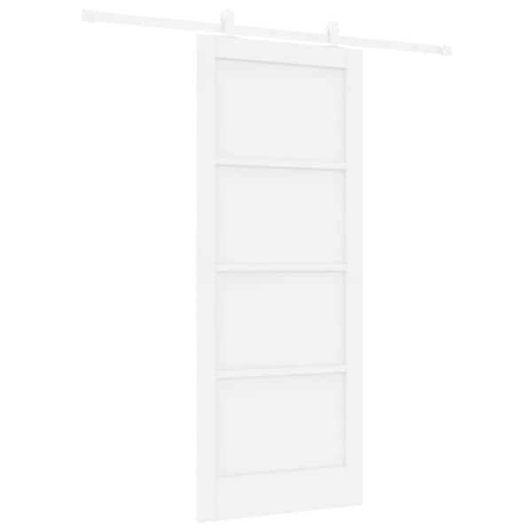 vidaXL Libisev uks Valge 83 x 202 cm Toekas m&auml;nnipuit