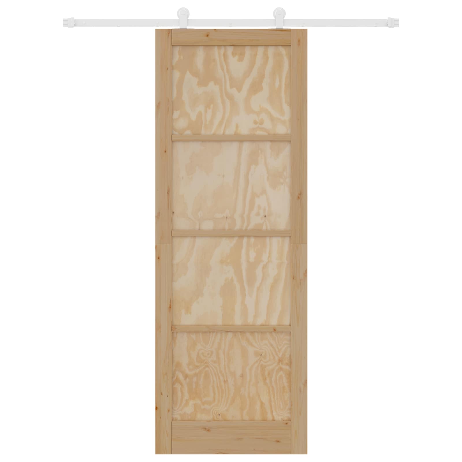 Drsna vrata Naravna in bela 83 x 232 cm Trdna borovina - slika 4
