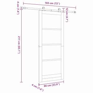Posuvné dveře Přírodní a bílá 86 x 211 cm - obrázek 11