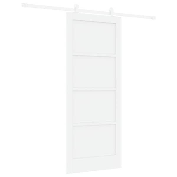 vidaXL Libisev uks Valge 83 x 202 cm Toekas m&auml;nnipuit