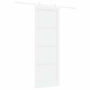 Posuvné dveře Bílá 83 x 232 cm Masivní borovicové dřevo - obrázek 2