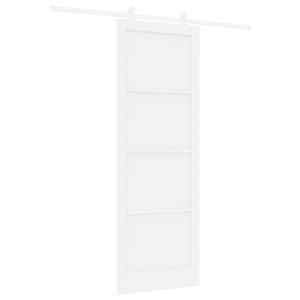 Posuvné dveře Bílá 83 x 232 cm Masivní borovicové dřevo - obrázek 6