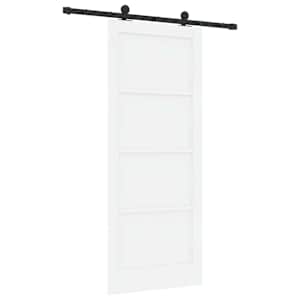 Posuvné dveře ORKDAL Bílá 83 x 202 cm Masivní borovicové dřevo - obrázek 6