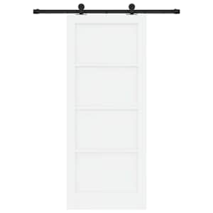 Posuvné dveře ORKDAL Bílá 83 x 202 cm Masivní borovicové dřevo - obrázek 4