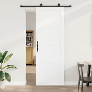 Drsna vrata ORKDAL Bela 83 x 232 cm Trdna borovina