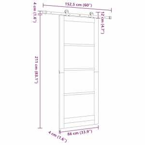 Posuvné dveře ORKDAL Přírodní 86 x 211 cm - obrázek 11