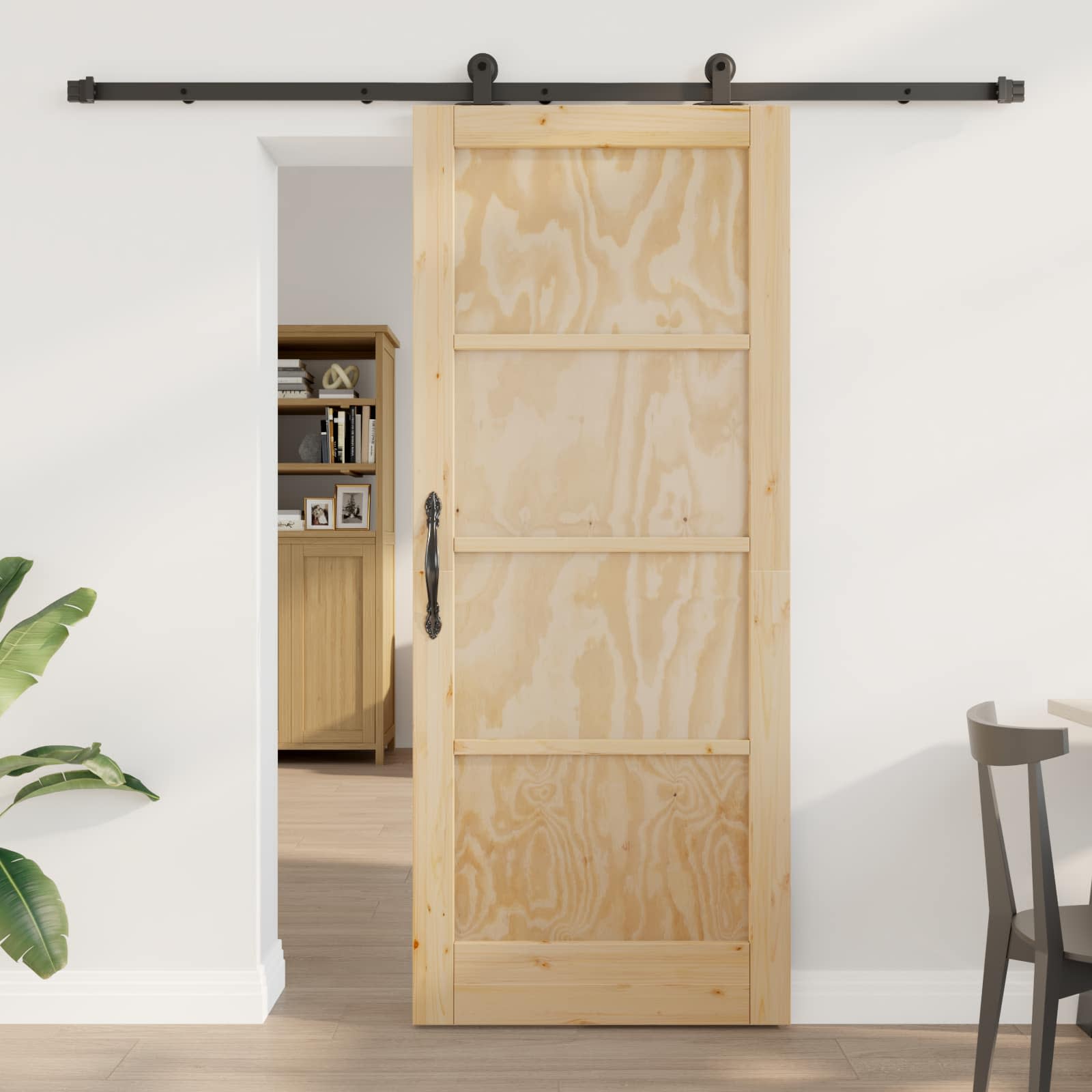 vidaXL Ușă glisantă ORKDAL natural 83 x 202 cm Lemn masiv de pin