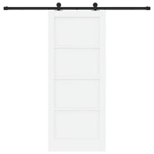 Posuvné dveře ORKDAL Bílá 83 x 202 cm Masivní borovicové dřevo - obrázek 4